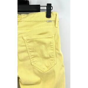 MOTHER The Looker Crop Jeans Women's Size 27 Butter Yellow